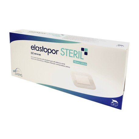 Opatrunek włókninowy z wkładem chłonnym Elastopor Steril (10x25cm) jałowy, 25szt./op.