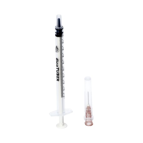 Strzykawka 3cz. tuberkulinowa dicoTUBER 1ml U20 z igłą nakładaną (0,45x13mm), 100szt./op.