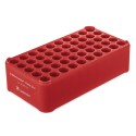 Statyw D13, 50-miejscowy do probówek Monovette Ø13 mm, czerwony, 1 szt.