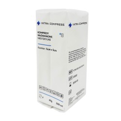 Kompres włókninowy Intra Compress (5x5cm) 4W - 40G, niejałowy, 100szt./op.