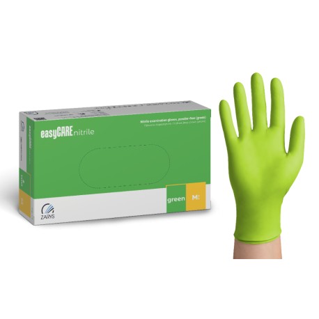 Rękawice nitrylowe PF easyCare Zielone (Rozm. M), 100szt./op.