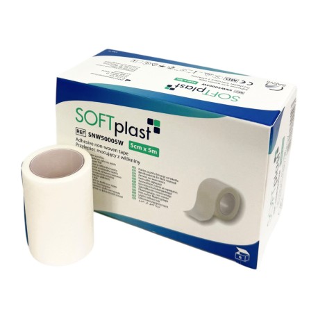 Plaster włókninowy SOFTPLAST, 5cm x 5mtr Zarys, 6szt./op.