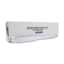 Opaska identyfikacyjna dla dorosłych Sinmed 2,0cm - kolor biały, 1szt.