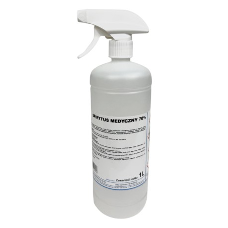 Spirytus medyczny 70% ze spryskiwaczem Alpinus, 1L