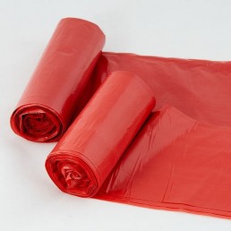 Worki na odpady medyczne czerwone, grube LDPE, 35L 50szt/rol