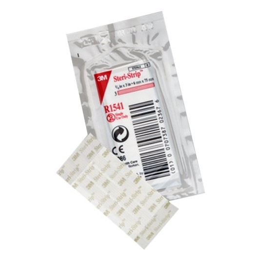 Plaster 3M Steri Strip (6x75mm) czerwony, 3szt./1blister