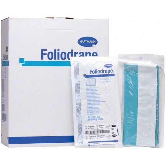 Serweta chirurgiczna 2W Hartmann Foliodrape (75x90cm) z przylepcem, jałowa, 1szt.