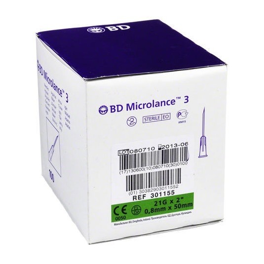 Igła iniekcyjna BD Microlance 21G (0,8x50mm), 100szt./op.