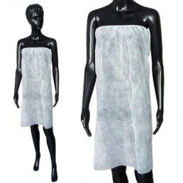 Pareo włókninowe na gumkę (150/80cm) białe, 10szt./op.