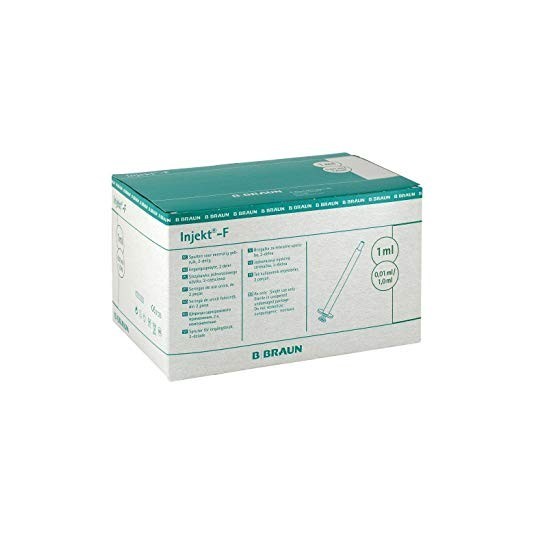 Strzykawka tuberkulinowa 2cz. Inject-F luer solo B. Braun 1ml, 100szt./op.