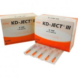 Strzykawka insulinowa KD-JECT III 1ml U100 z igłą wtopioną 30Gx1/2 / 0,3x12,7mm 100szt/op 870105