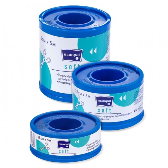 Przylepiec, plaster włókninowy z nakładką SOFT (2,5cmx5m), 1 szt.