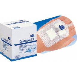 Plaster do mocowania kaniul Cosmopor IV 8x6cm, Hartmann, 50szt/op.