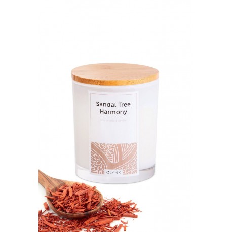 Świeca zapachowa z wosku sojowego w szkle-(Sandal Tree Harmony), 300ml